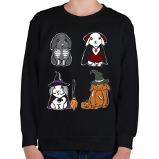 PRINTFASHION halloween nyuszik - Gyerek pulóver - Fekete