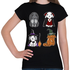 PRINTFASHION halloween nyuszik - Női póló - Fekete