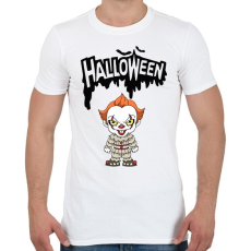 PRINTFASHION Halloween Pennywise - Férfi póló - Fehér