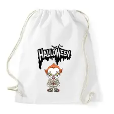 PRINTFASHION Halloween Pennywise - Sportzsák, Tornazsák - Fehér tornazsák