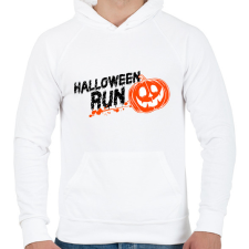 PRINTFASHION HALLOWEEN RUN - Férfi kapucnis pulóver - Fehér férfi pulóver, kardigán