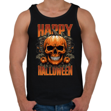 PRINTFASHION Halloween Skull - Férfi atléta - Fekete
