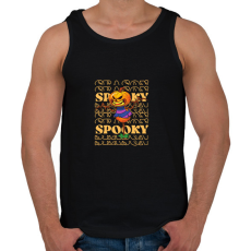 PRINTFASHION Halloween Spooky töki - Férfi atléta - Fekete