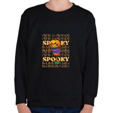 PRINTFASHION Halloween Spooky töki - Gyerek pulóver - Fekete gyerek pulóver, kardigán
