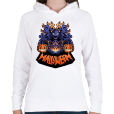 PRINTFASHION Halloween szörny - Női kapucnis pulóver - Fehér
