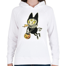 PRINTFASHION Halloween szörnyecske - Női kapucnis pulóver - Fehér
