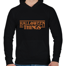 PRINTFASHION Halloween Things - Férfi kapucnis pulóver - Fekete férfi pulóver, kardigán