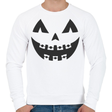 PRINTFASHION Halloween tök fej - Férfi pulóver - Fehér férfi pulóver, kardigán
