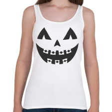 PRINTFASHION Halloween tök fej - Női atléta - Fehér női trikó