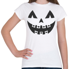 PRINTFASHION Halloween tök fej - Női póló - Fehér női póló