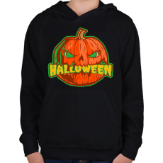 PRINTFASHION Halloween tök - Gyerek kapucnis pulóver - Fekete