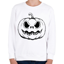 PRINTFASHION Halloween tök - Gyerek pulóver - Fehér gyerek pulóver, kardigán