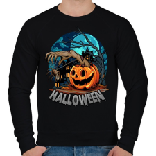 PRINTFASHION Halloween tökfej és pók - Férfi pulóver - Fekete férfi pulóver, kardigán