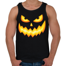 PRINTFASHION Halloween tökfej - Férfi atléta - Fekete atléta, trikó