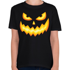 PRINTFASHION Halloween tökfej - Gyerek póló - Fekete gyerek póló