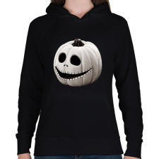 PRINTFASHION Halloween tökfej - Női kapucnis pulóver - Fekete női pulóver, kardigán