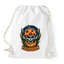 PRINTFASHION Halloween tökös koponya csontváz - Sportzsák, Tornazsák - Fehér tornazsák