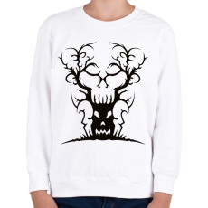 PRINTFASHION Halloween tree - Gyerek pulóver - Fehér