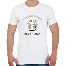 PRINTFASHION Halloween Trick or Treat - Férfi póló - Fehér férfi póló