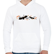 PRINTFASHION Halloweeni denevérek - Férfi kapucnis pulóver - Fehér férfi pulóver, kardigán