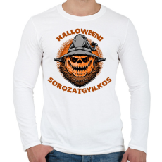 PRINTFASHION Halloweeni sorozatgyilkos - Férfi hosszú ujjú póló - Fehér