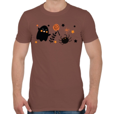 PRINTFASHION Halloweeni szellem - Férfi póló - Mogyoróbarna férfi póló