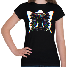 PRINTFASHION Hallucinogén pillangó - Női póló - Fekete női póló