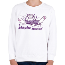 PRINTFASHION Halogatós macska - Gyerek pulóver - Fehér gyerek pulóver, kardigán