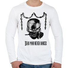 PRINTFASHION halott ember sosem táncol - Férfi hosszú ujjú póló - Fehér