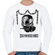 PRINTFASHION halott ember sosem táncol - Férfi pulóver - Fehér férfi pulóver, kardigán