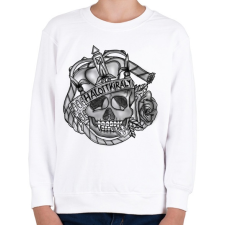 PRINTFASHION Halott király - Gyerek pulóver - Fehér gyerek pulóver, kardigán