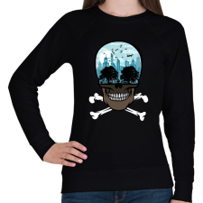 PRINTFASHION Halott város - Női pulóver - Fekete női pulóver, kardigán