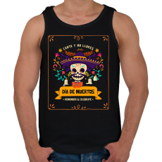 PRINTFASHION Halottak napja - Férfi atléta - Fekete