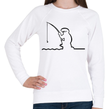 PRINTFASHION Halra várva - Női pulóver - Fehér női pulóver, kardigán