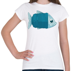 PRINTFASHION Halszem optika - Női póló - Fehér