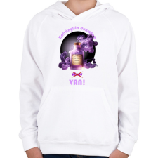 PRINTFASHION Halványlila dunszt - Gyerek kapucnis pulóver - Fehér gyerek pulóver, kardigán