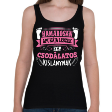 PRINTFASHION Hamarosan apukája leszek egy csodálatos kislánynak - Női atléta - Fekete női trikó