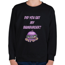 PRINTFASHION Hamburger Bamburger - Gyerek pulóver - Fekete gyerek pulóver, kardigán