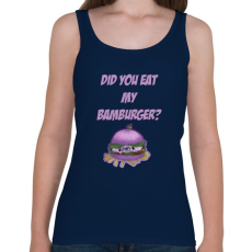 PRINTFASHION Hamburger Bamburger - Női atléta - Sötétkék