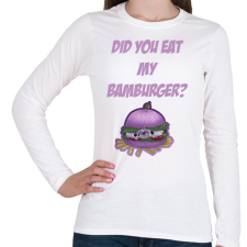 PRINTFASHION Hamburger Bamburger - Női hosszú ujjú póló - Fehér női póló