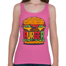 PRINTFASHION Hamburger - Női atléta - Rózsaszín