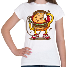PRINTFASHION Hamburger - Női póló - Fehér női póló