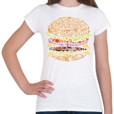 PRINTFASHION Hamburger - Női póló - Fehér női póló