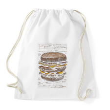 PRINTFASHION Hamburger titkos recept - Sportzsák, Tornazsák - Fehér tornazsák