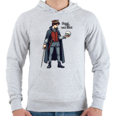 PRINTFASHION Hamlet - Férfi kapucnis pulóver - Sport szürke