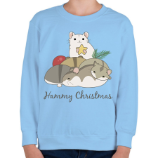 PRINTFASHION Hammy Christmas - Gyerek pulóver - Világoskék gyerek pulóver, kardigán