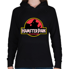 PRINTFASHION Hamster Park - Női kapucnis pulóver - Fekete