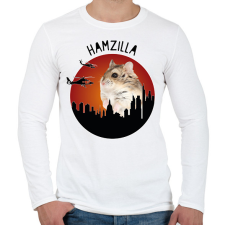 PRINTFASHION Hamzilla - Férfi hosszú ujjú póló - Fehér férfi póló