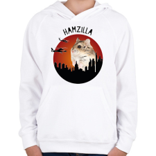 PRINTFASHION Hamzilla - Gyerek kapucnis pulóver - Fehér gyerek pulóver, kardigán