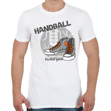 PRINTFASHION handball cipő - Férfi póló - Fehér férfi póló